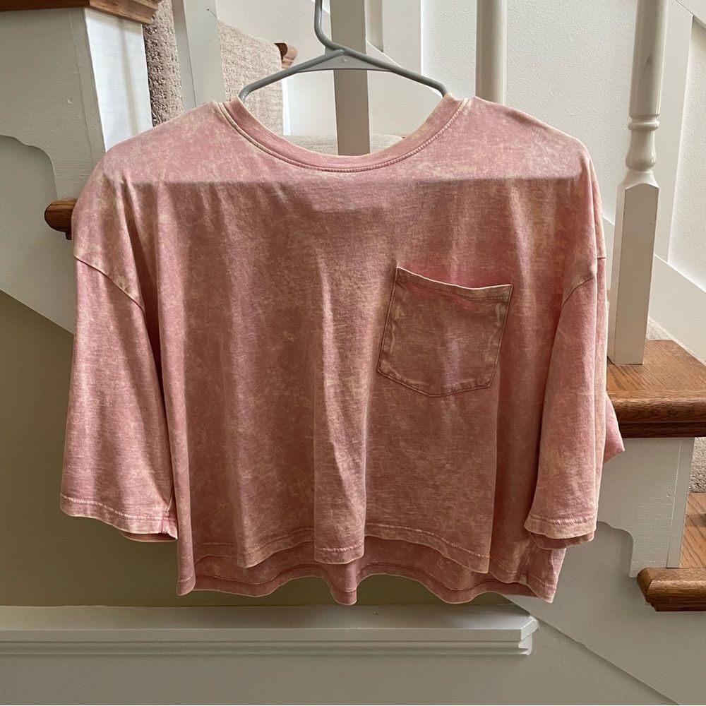 Double Zero Acid Wash Cropped Tee